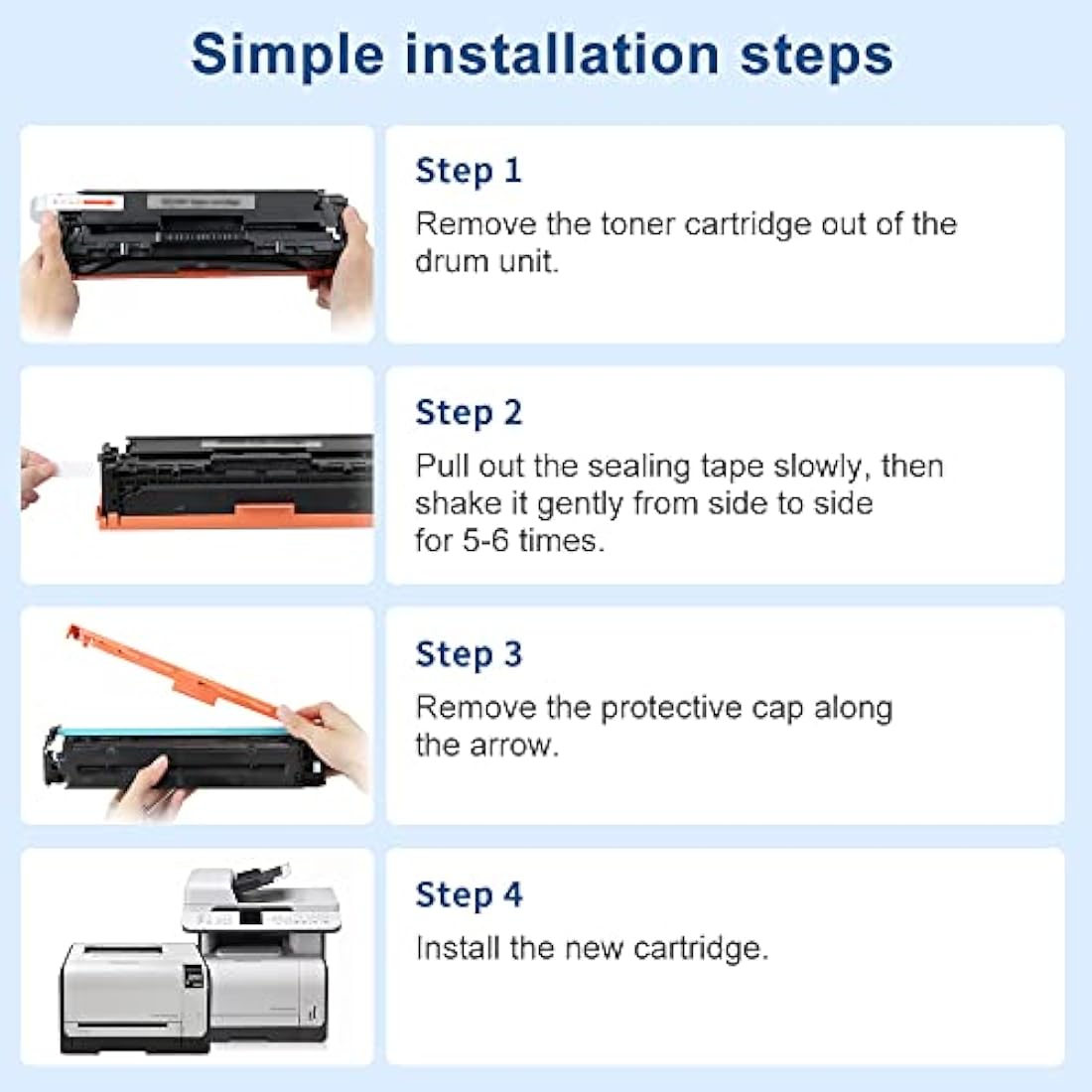 SMARTOMI TN423 TN421 Compatible Toner Cartridges 4-Pack for Brother