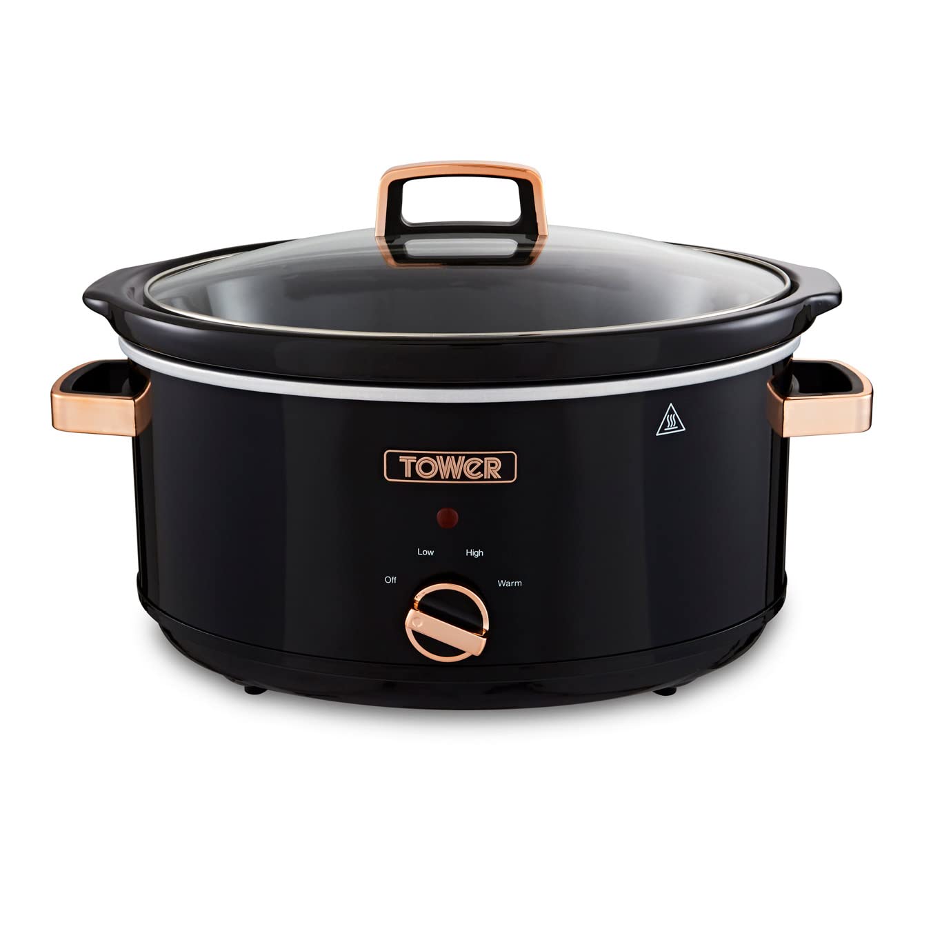 Tower Infinity Slow Cooker – 6.5L Electric Pot, Black & Rose Gold