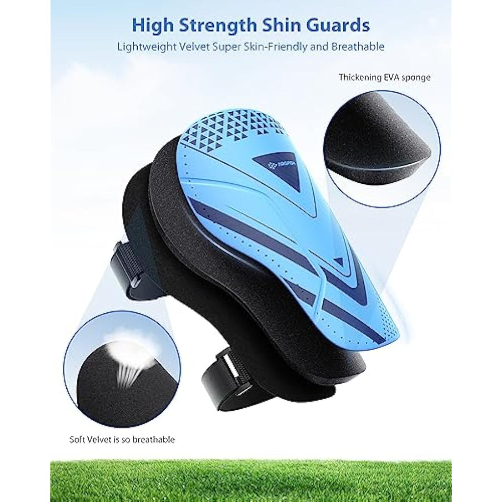 AirsFish Kids Soccer Shin Guards – CE Certified Adjustable Football Pads