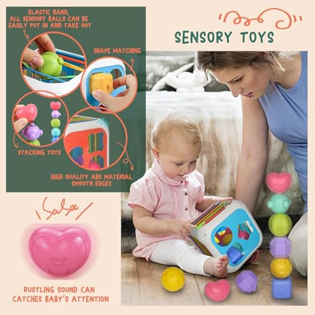 MutoToy 6-in-1 Montessori Baby Sensory Toy Set – 42PC Educational Kit