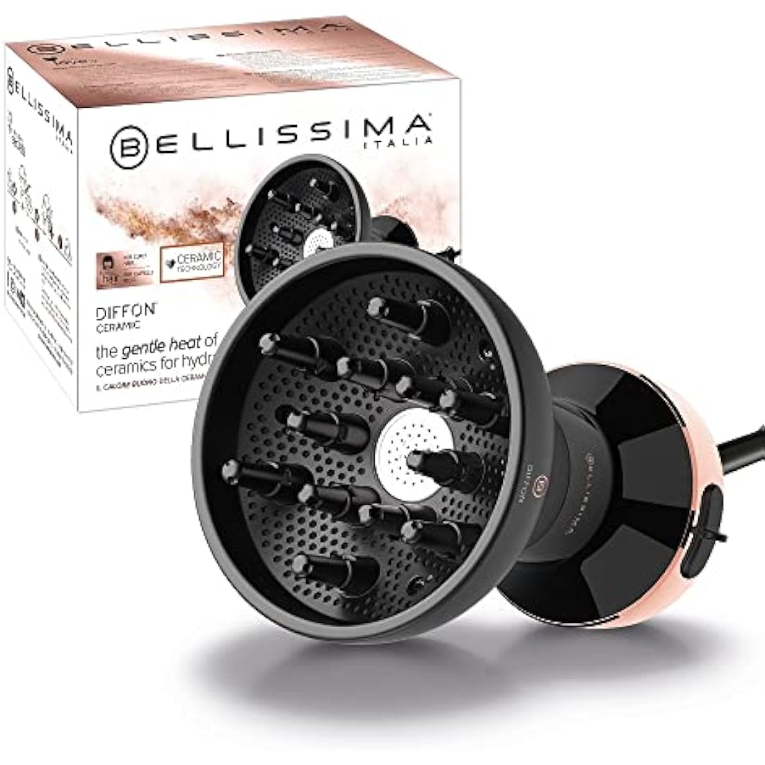 Bellissima Diffon Ionic Hair Diffuser – Ceramic & Argan Oil for Curls