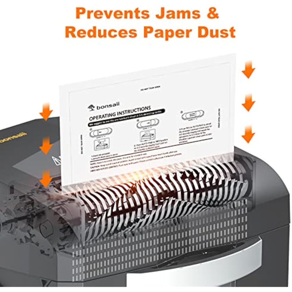 Bonsaii Paper Shredder Lubricant Sheets – 12 Pack Blade Care Cleaner