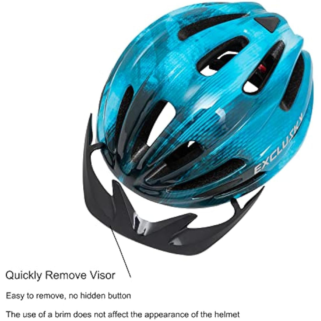 Exclusky Kids Bike Helmet with LED Light | Adjustable Size 50-57cm