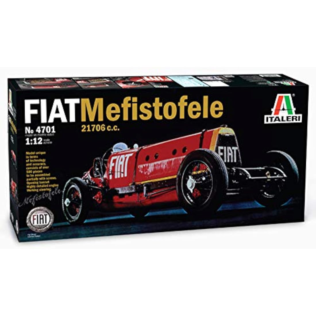 Italeri Fiat Mefistofele 1923 Vintage Car Model Kit - 1:12 Scale