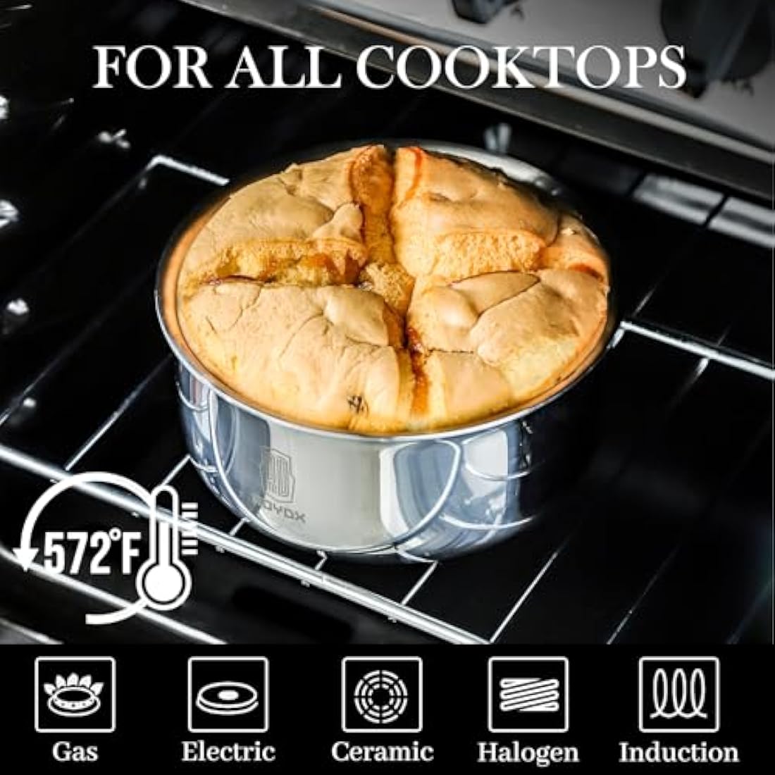 ROYDX 10-Piece 18/10 Stainless Steel Cookware Set with Removable Handle