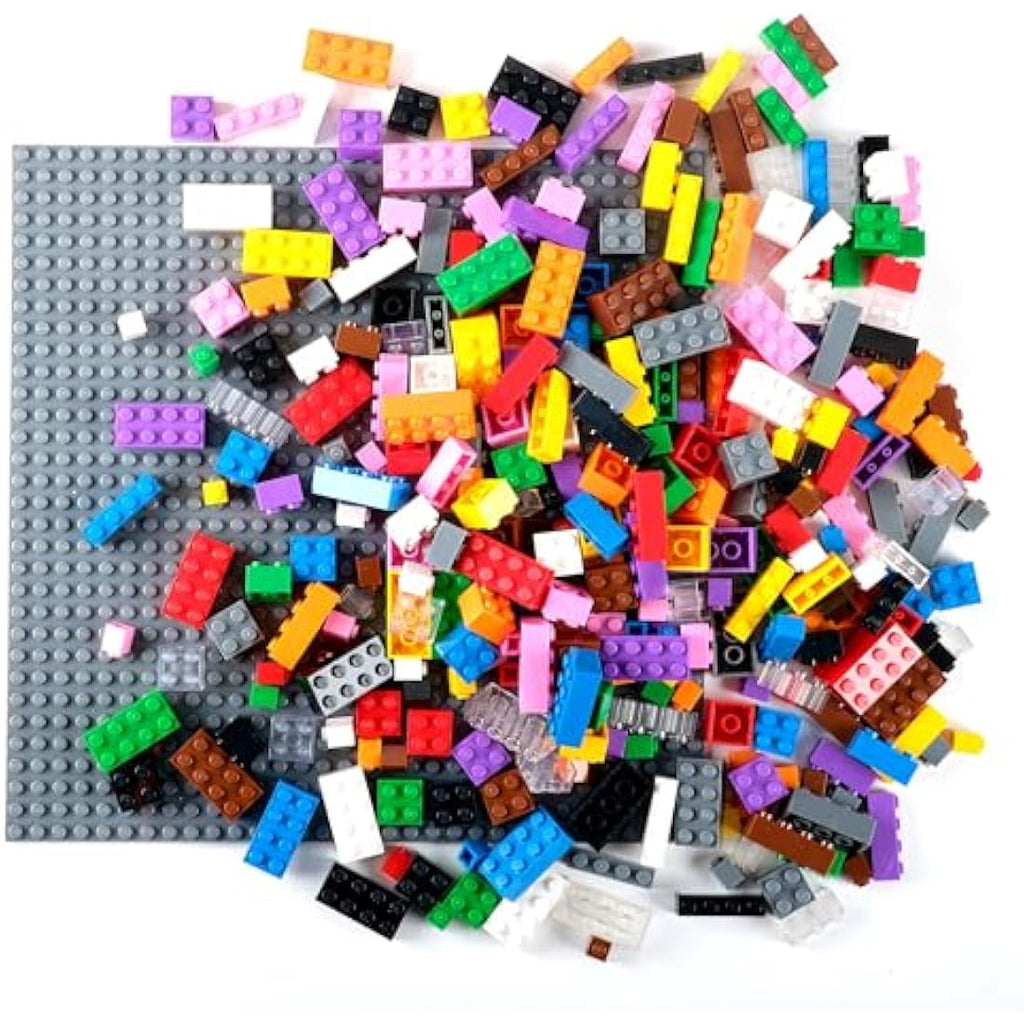 Strictly Briks 336 Piece Building Block Set with Baseplate – 12 Colors