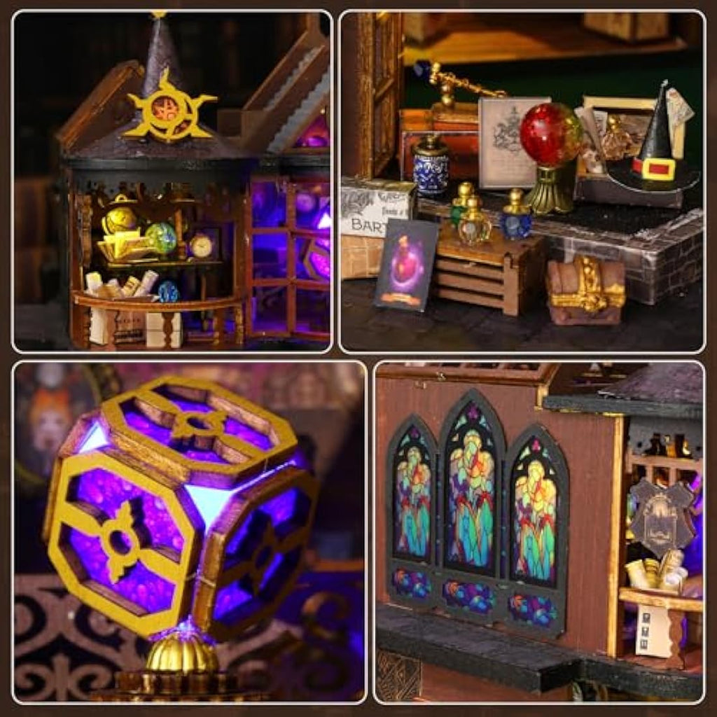 Mostop DIY Miniature Dollhouse Kit - Magic Treasure House with LED Light