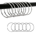 Jolof Store 30-Pack Opening Curtain Rings | 60mm Rustproof Iron Silver