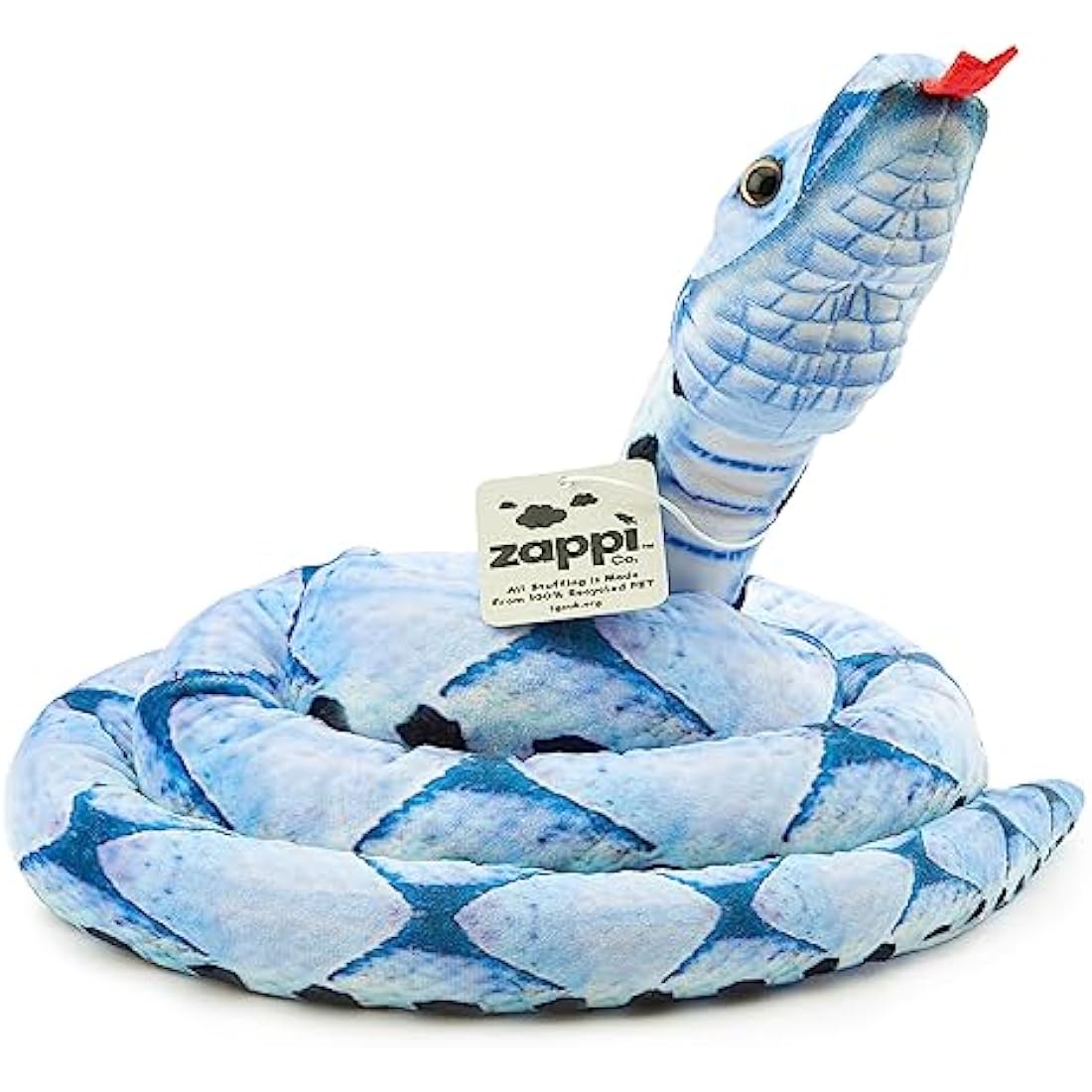 Zappi Co Blue Beauty Snake Plush Toy – 180cm Realistic Stuffed Animal