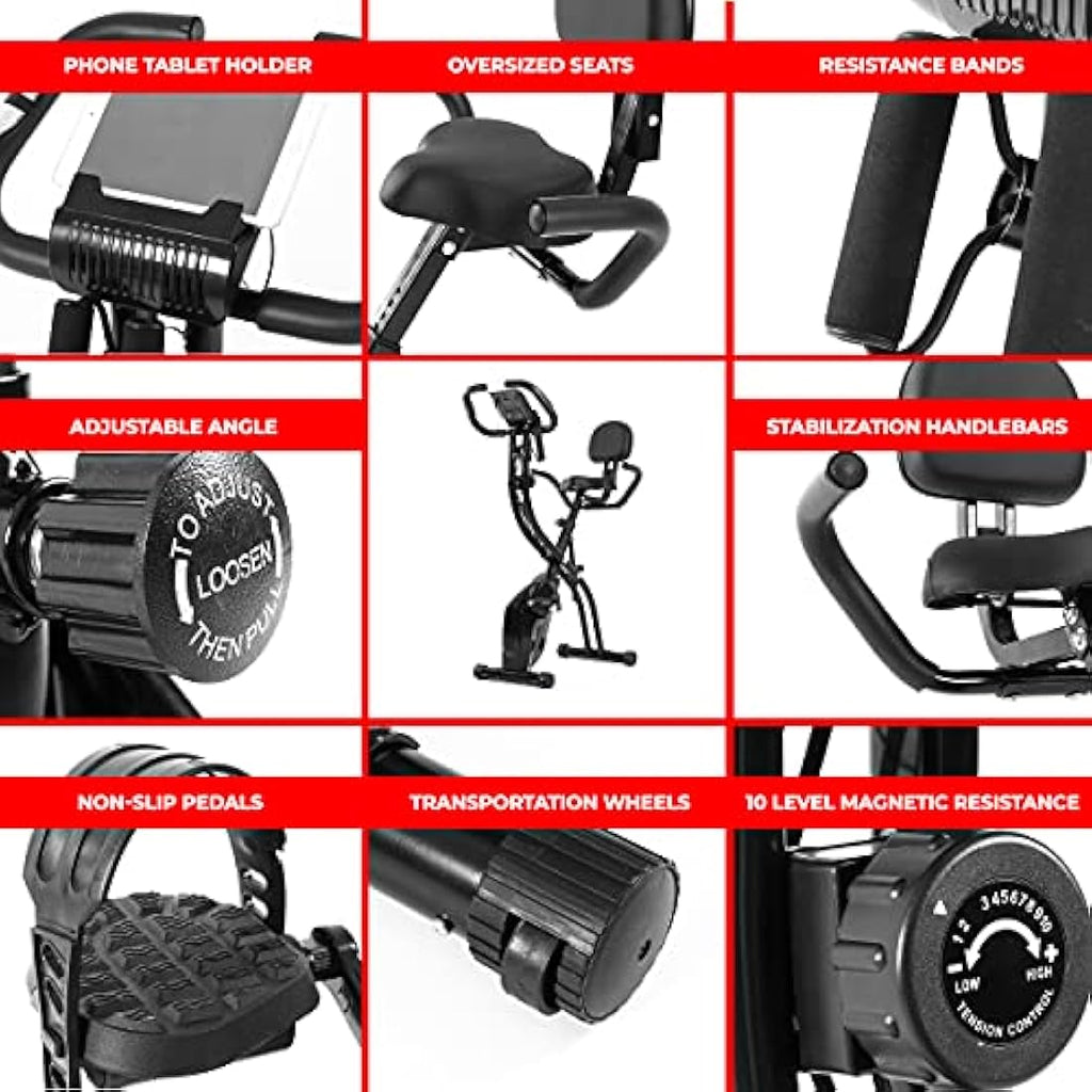 VRAi Fitness SXB-350 Smart Folding Exercise Bike | Magnetic Resistance