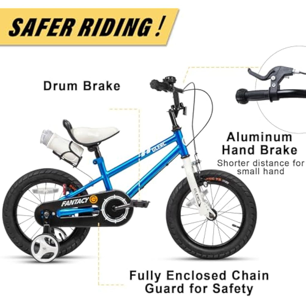 Glerc Fantasy 16 Inch Kids Bike with Stabilisers and Bottle Holder