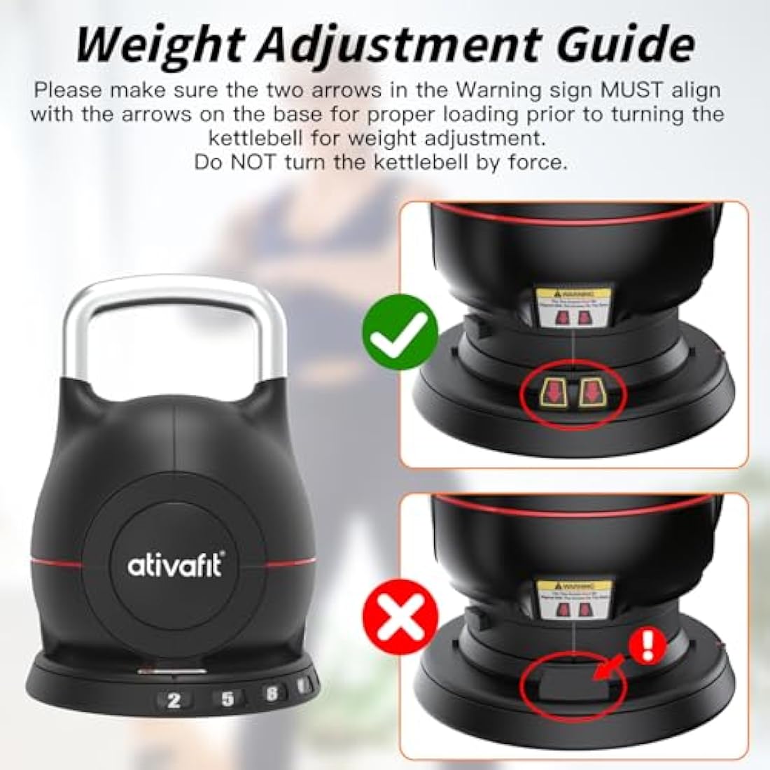 ATIVAFIT 20kg Adjustable Kettlebell – 7-in-1 Home Gym Strength Training