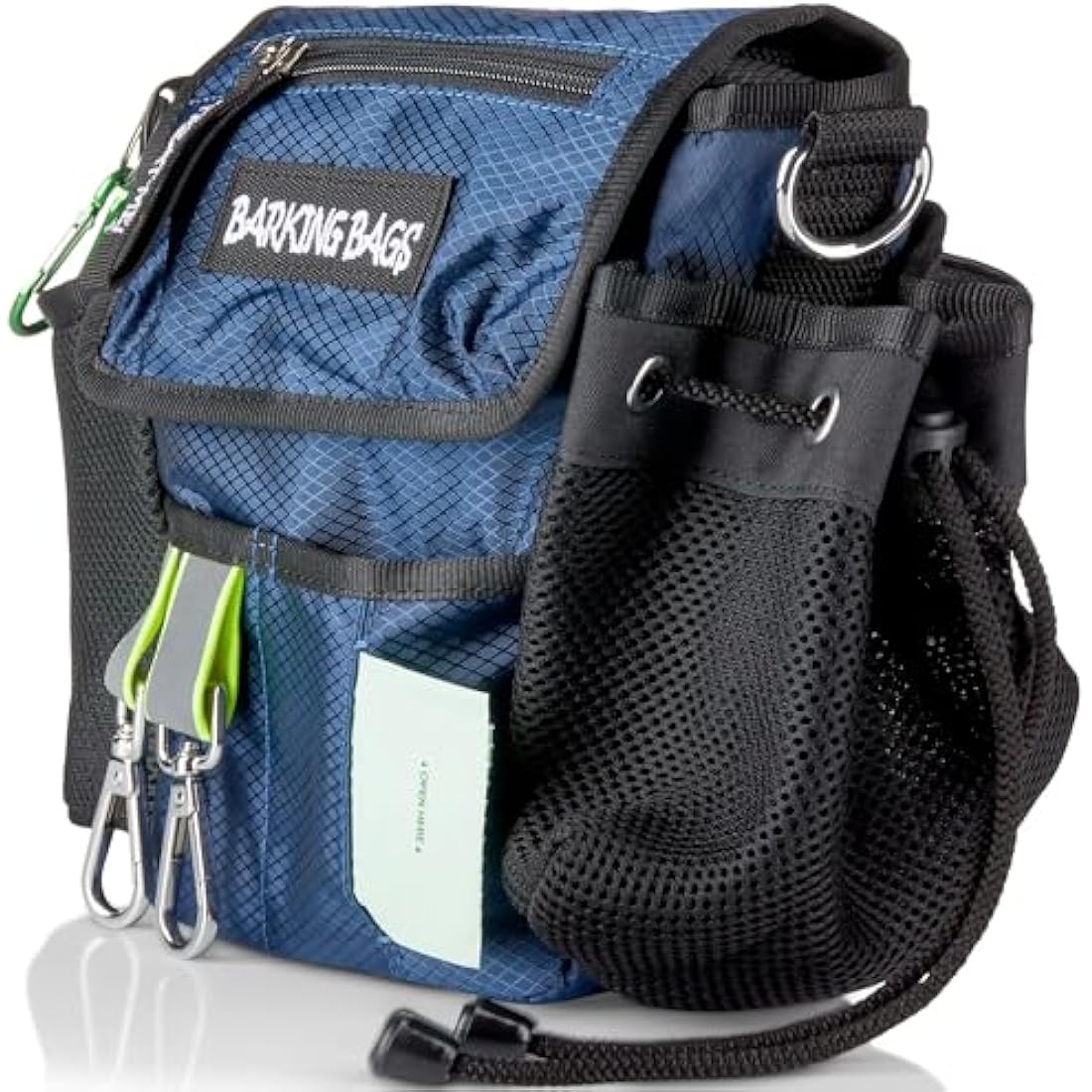 Barking Bags Original Dog Walking Bag – Blue Water-Resistant Fabric