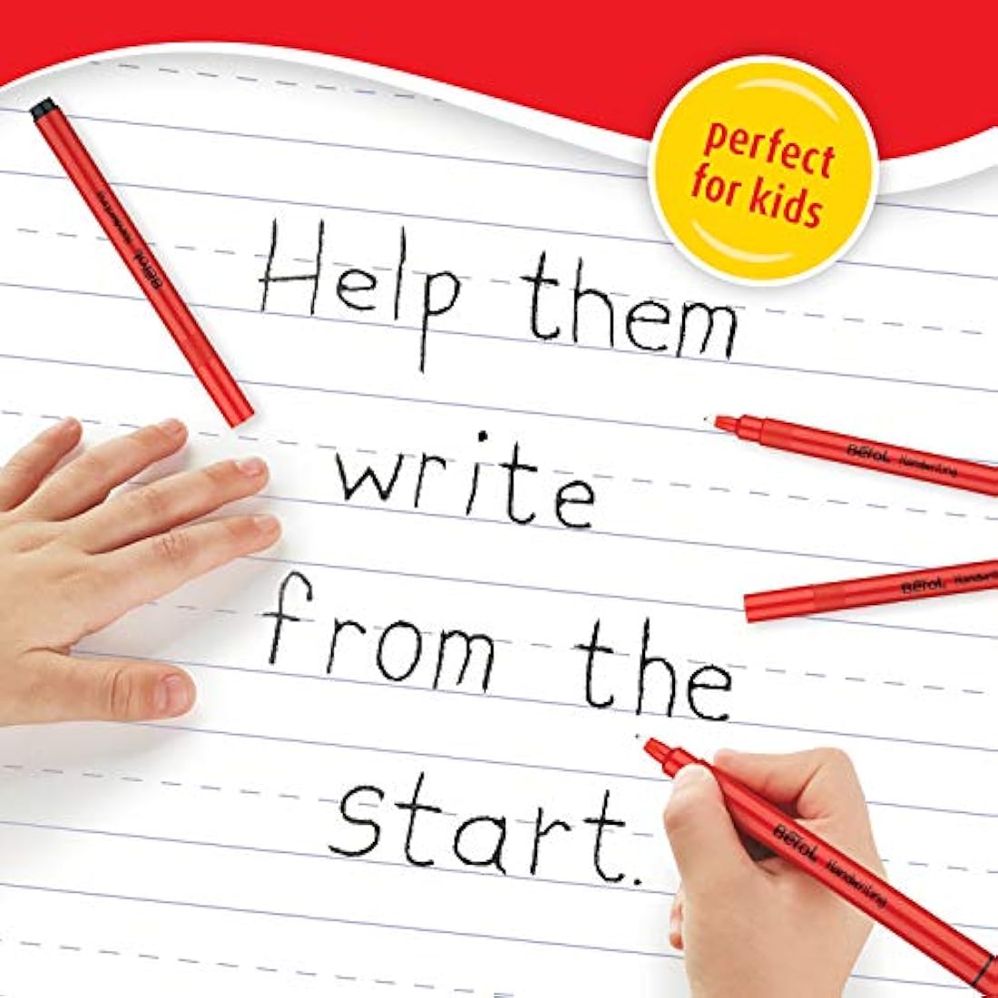 Berol Handwriting Pens | Washable Black Ink | Round Shape | 200 Pack