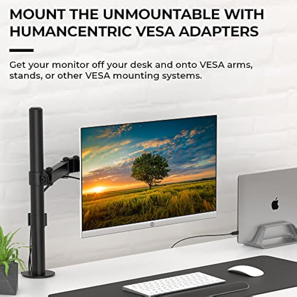 HumanCentric VESA Mount Adapter for HP 22-27er/es/f Monitors | White