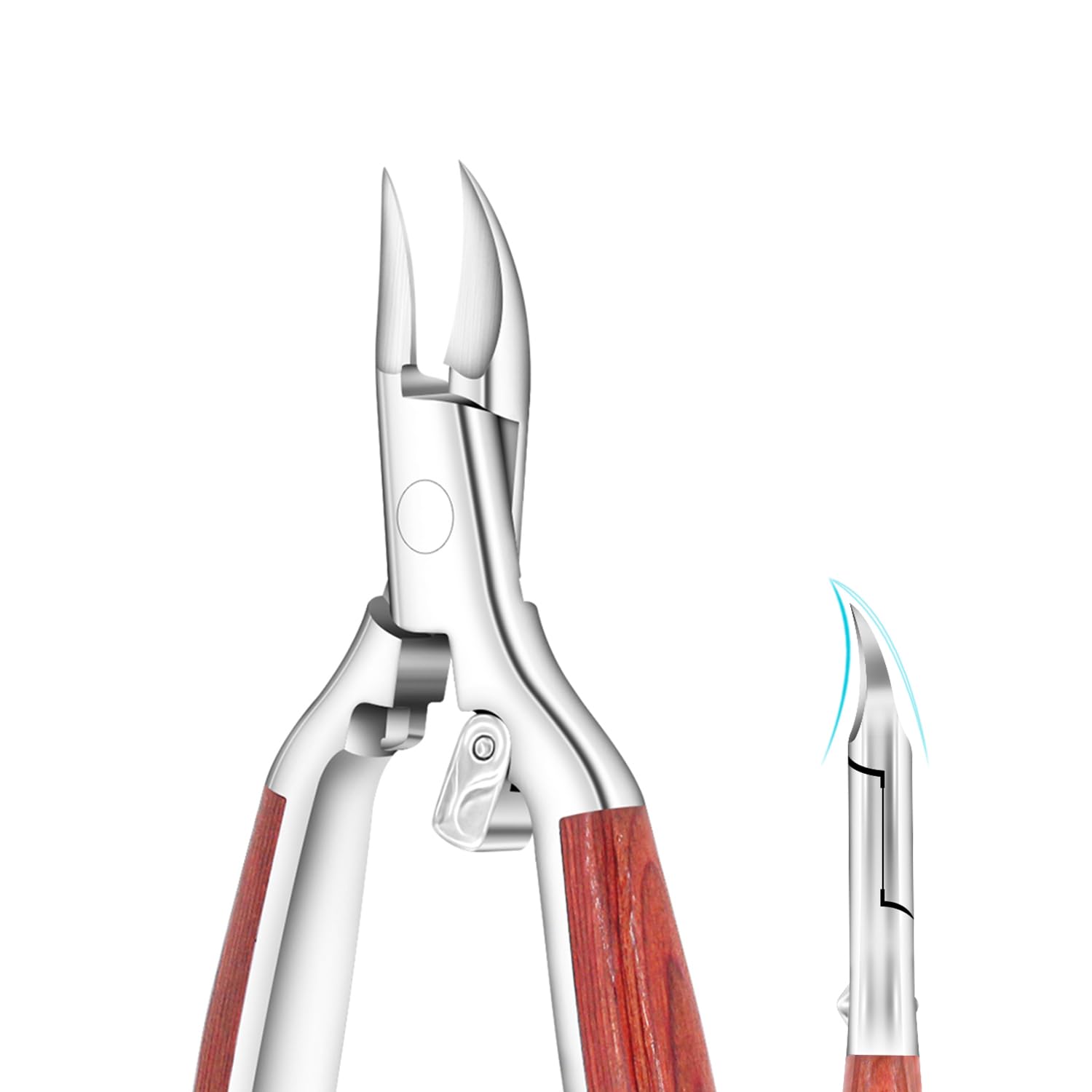 Jolof Store Heavy Duty Toenail Clipper – Stainless Steel with Wood Handle