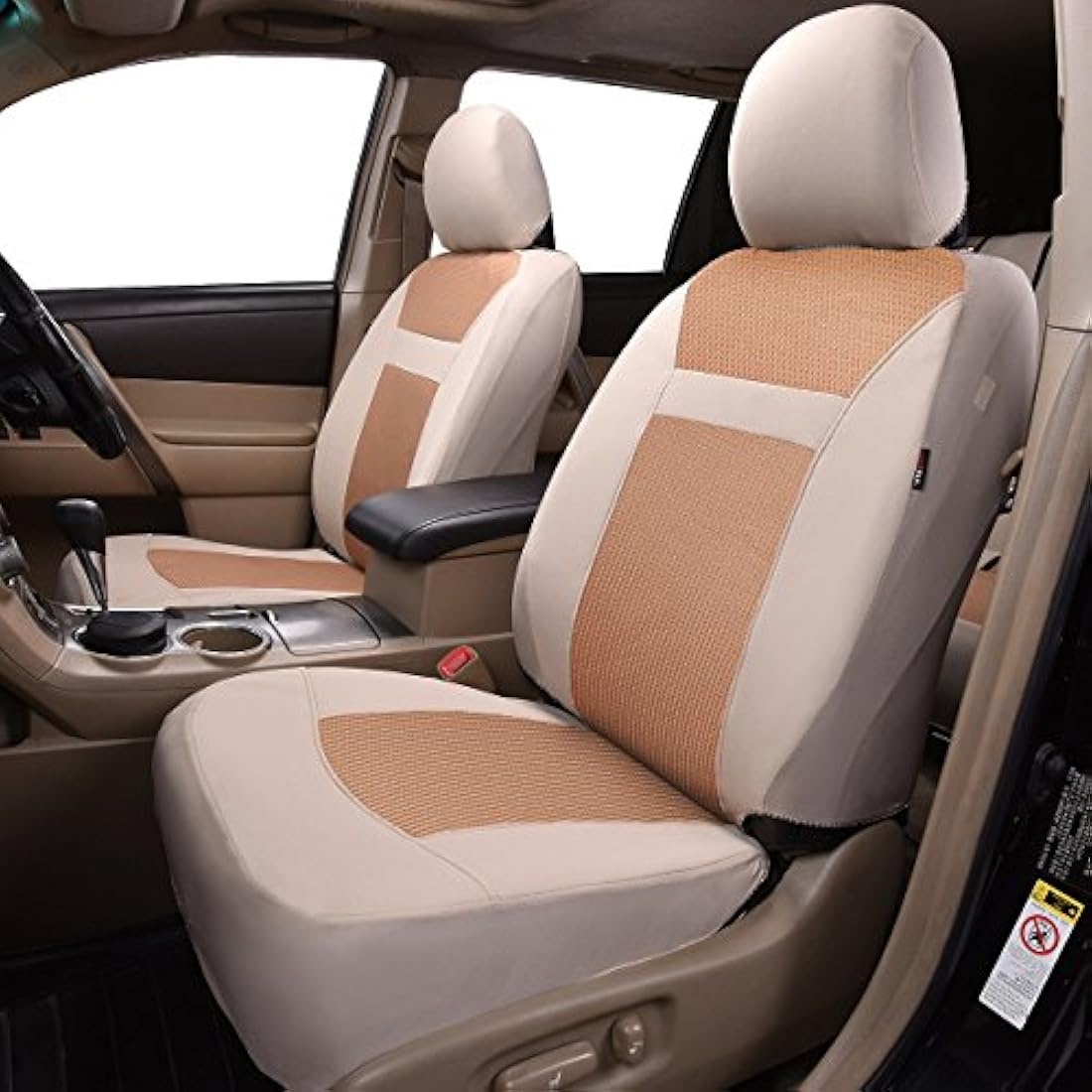 Car Seat Covers – Breathable Universal Full Set (Beige)