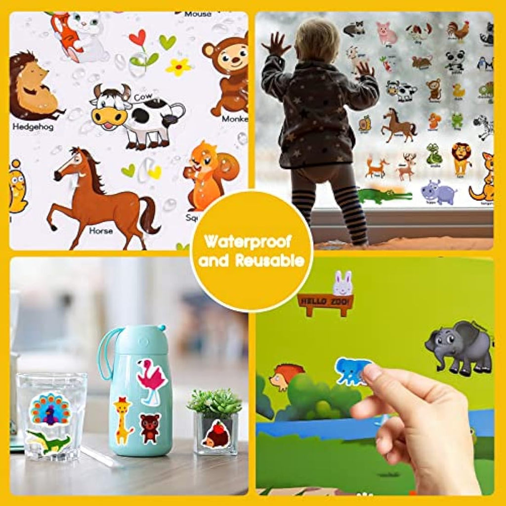 ASTARON Reusable 3D Animal Sticker Book | Toddler Sensory Learning Toy