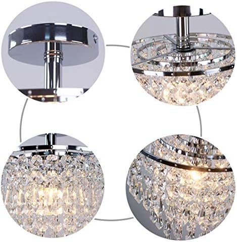 FRIXCHUR Modern 3-Tier Crystal Raindrop Chandelier | Chrome Ceiling Light