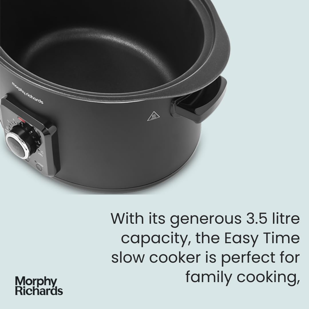 Morphy Richards 6.5L Easy Time Slow Cooker – Hob Proof & Matte Black