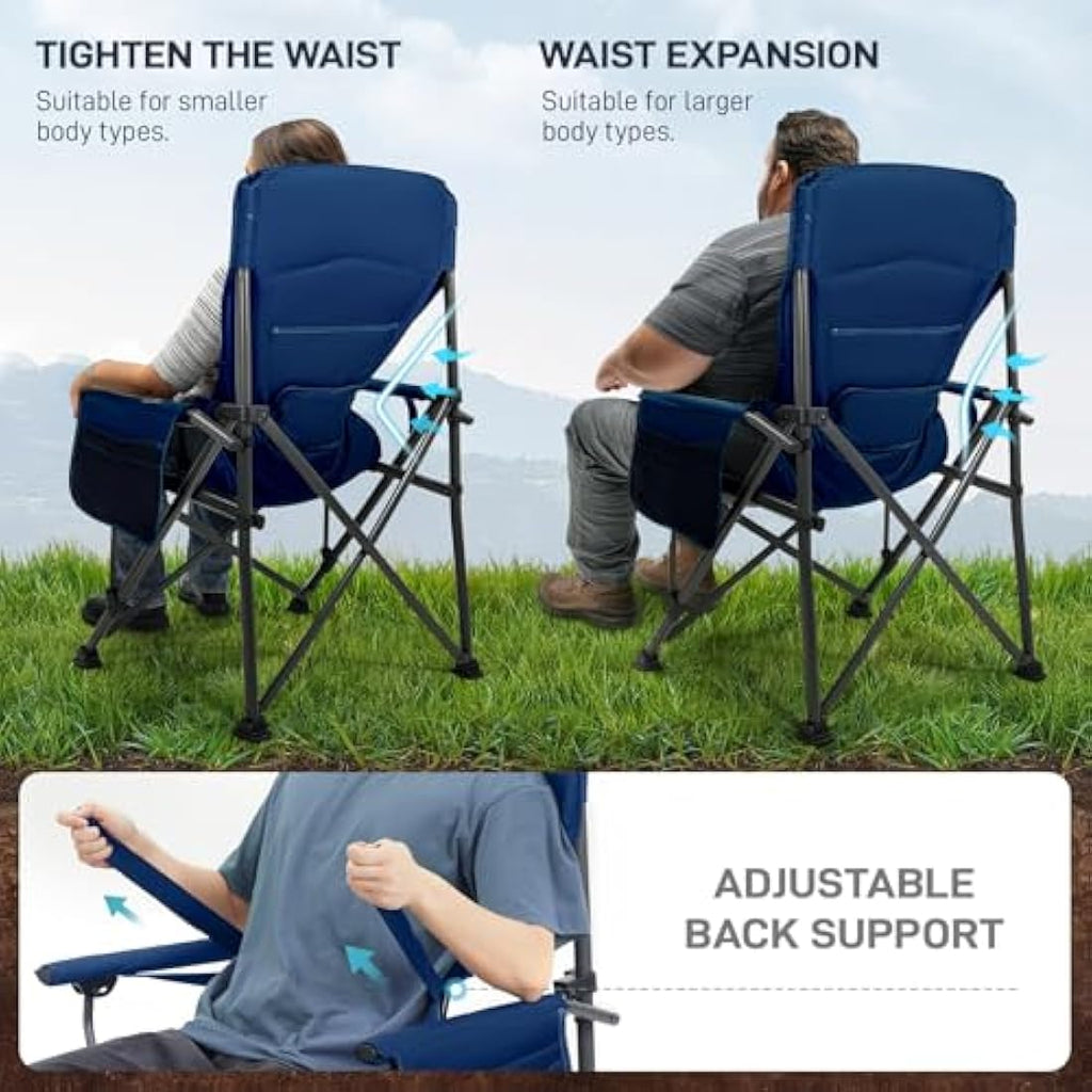 Ever Advanced Oversized Camping Chair | Heavy Duty Lumbar Support