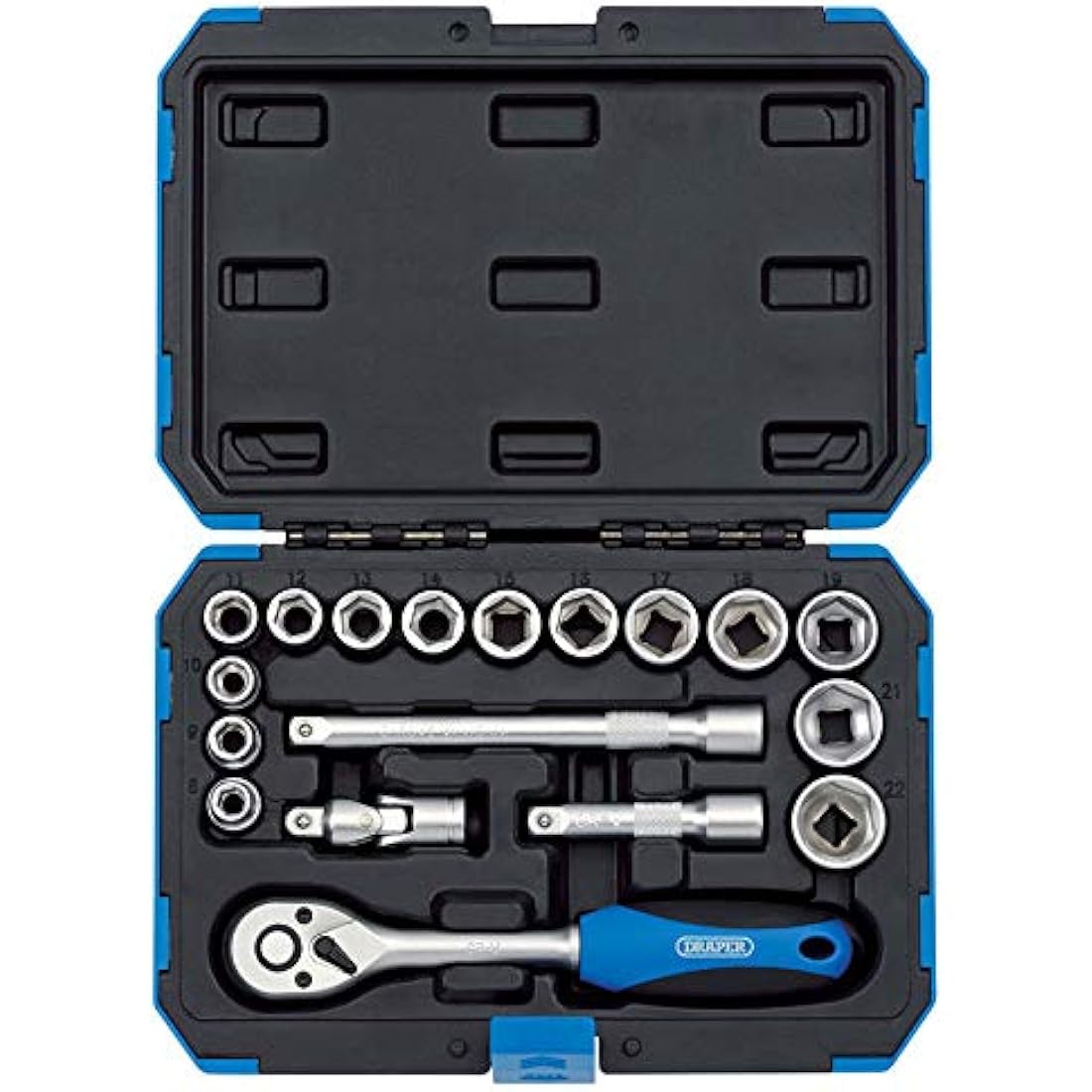 Draper Expert 18 Piece Metric Socket Set | 3/8" Drive Ratchet Tool