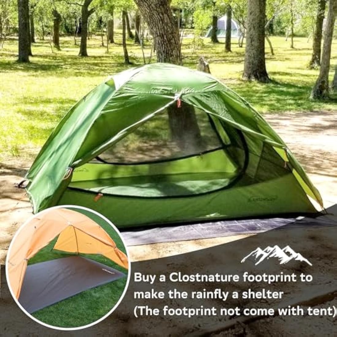 Clostnature Ultralight Backpacking Tent | 2 Person Waterproof Dome Tent