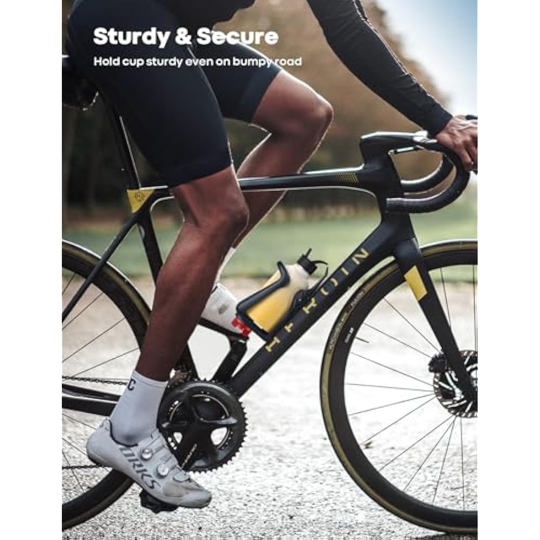 Lamicall Adjustable Bike Water Bottle Holder | Handlebar & Frame Mount