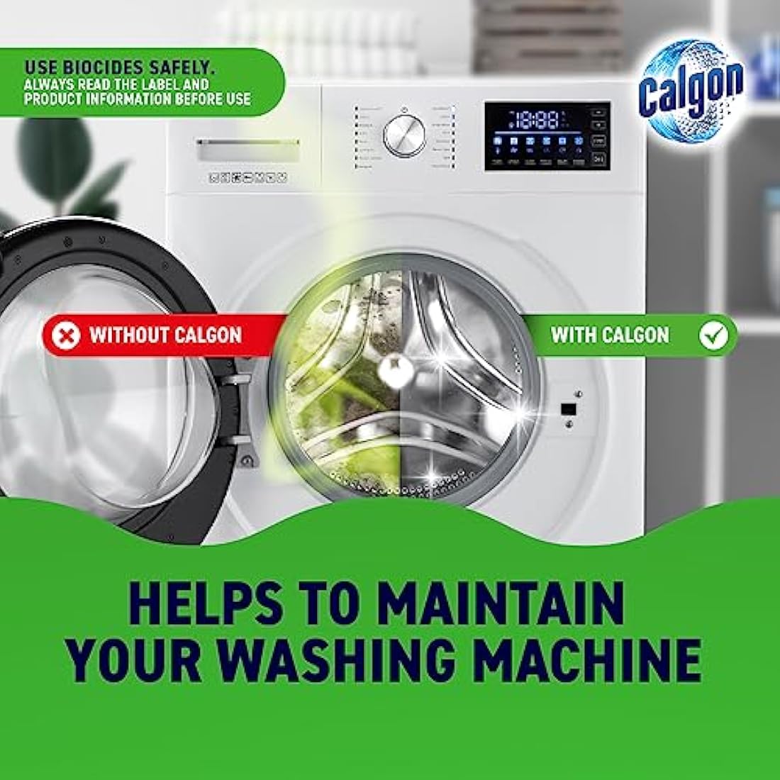 Calgon Antibacterial Washing Machine Cleaner & Water Softener Gel, 6x750ml
