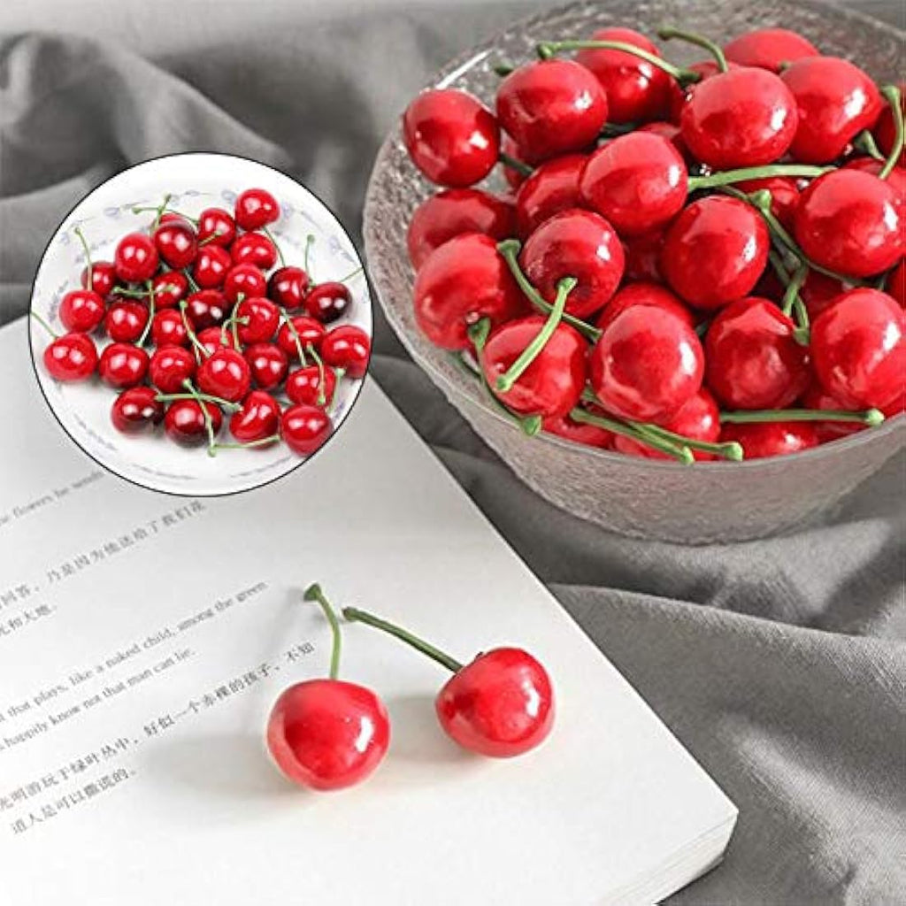 Jolof Store 50 Pcs Artificial Red Cherries – Foam Fruit Vase Filler