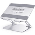 GOKEDA Laptop Stand, Ergonomic Aluminium Alloy Computer Stand for desk, Multi-Angle Adjustable Laptop Riser with Heat-Vent Compatible for Macbook