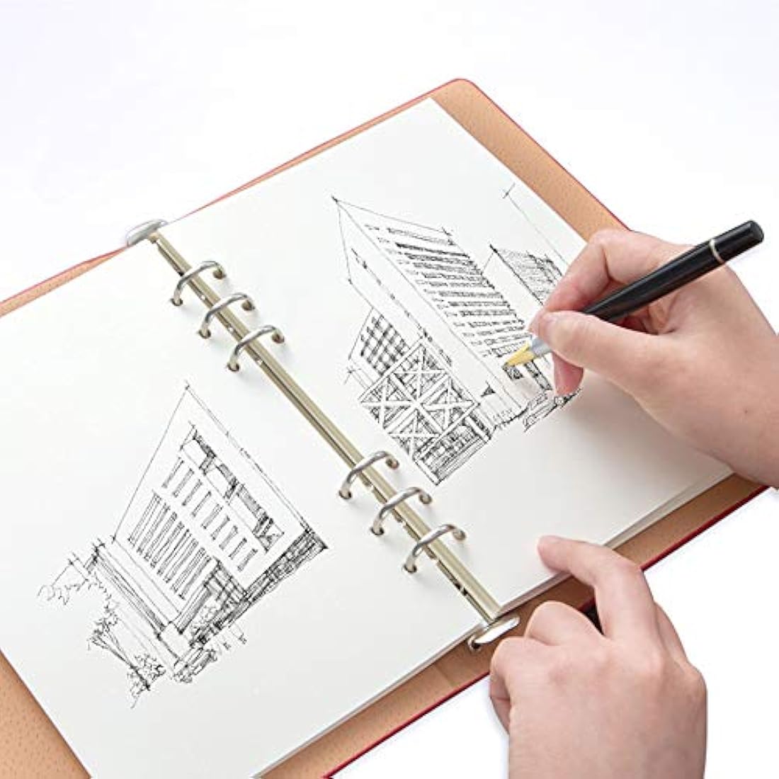 Nokingo A5 Blank Refill Paper | 6-Hole Loose Leaf 100gsm White, 100 Sheets