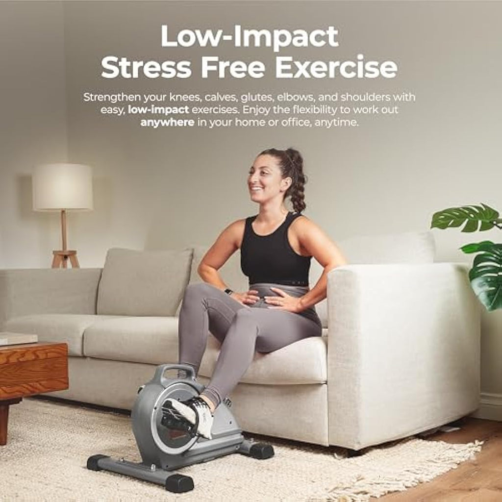 Sunny Health & Fitness Mini Exercise Bike – Under Desk Pedal Exerciser