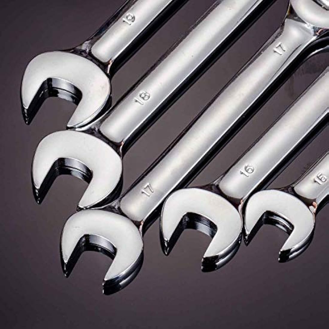 Qnkaa 12pc Metric Flex Head Ratchet Spanner Set | 8-19mm Chrome Vanadium