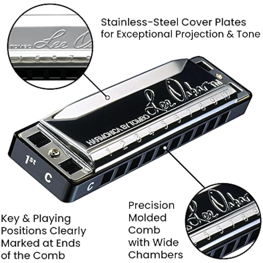 Lee Oskar Major Diatonic Harmonica in C – Professional Blues Instrument