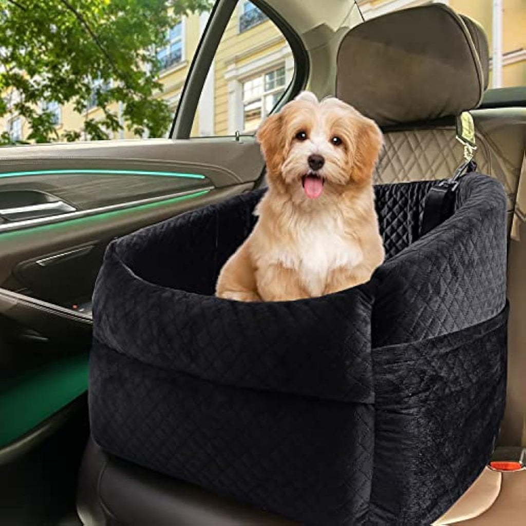 Dog Booster Seat | Small Dog Car Seat with Safety Leash