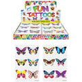 Henbrandt Butterfly Temporary Tattoos – 24 Pack Kids Party Bag Fillers