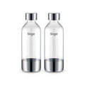 Sage InFizz 1L Carbonation Bottles - 2 Pack, Brushed Stainless Steel