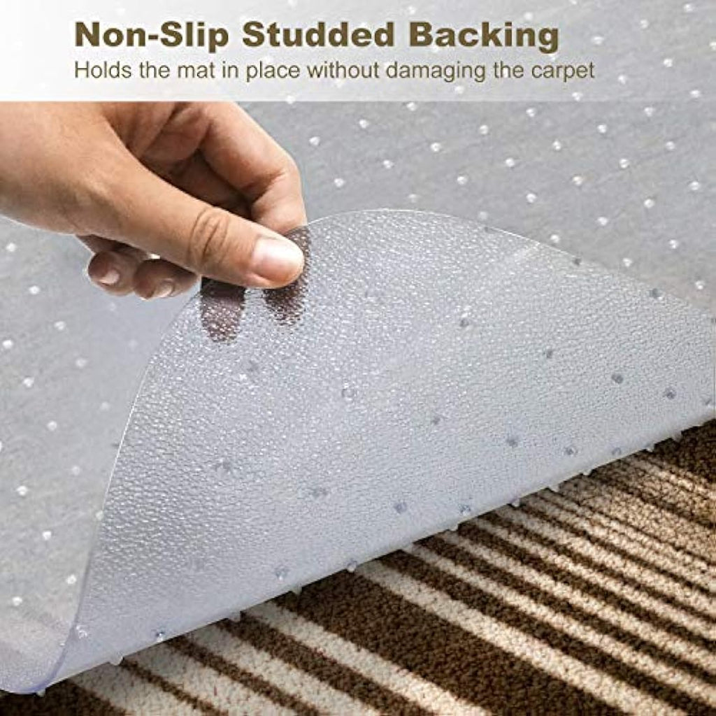 Office Chair Mat for Carpets | Thick PVC Studded, 36"x48"