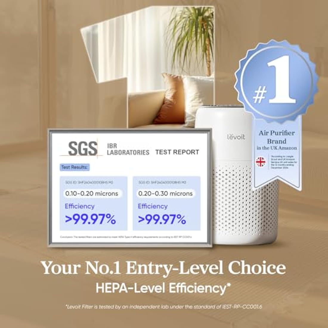 Levoit Core Mini Air Purifier | HEPA Filter with Aromatherapy for Bedroom