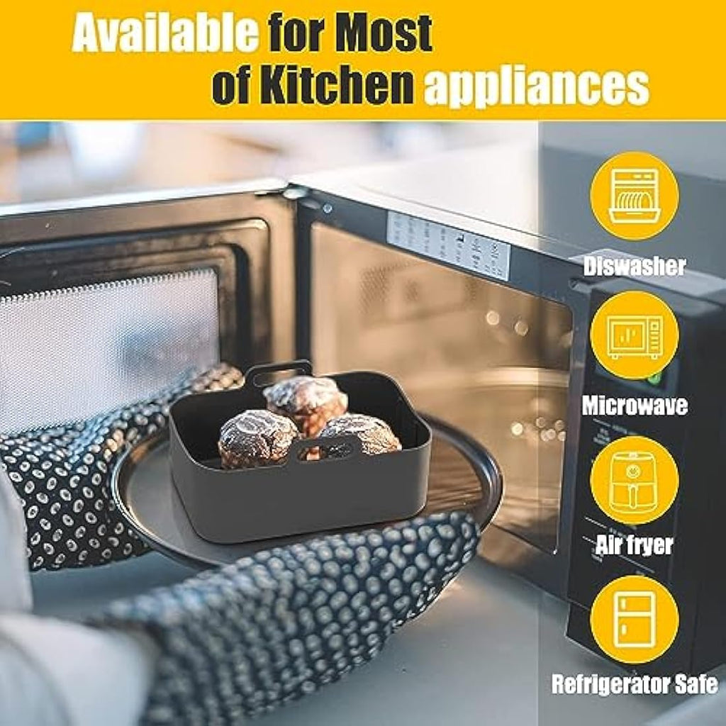 Reusable Silicone Air Fryer Liners for Ninja Dual AF400UK - 2 Pack