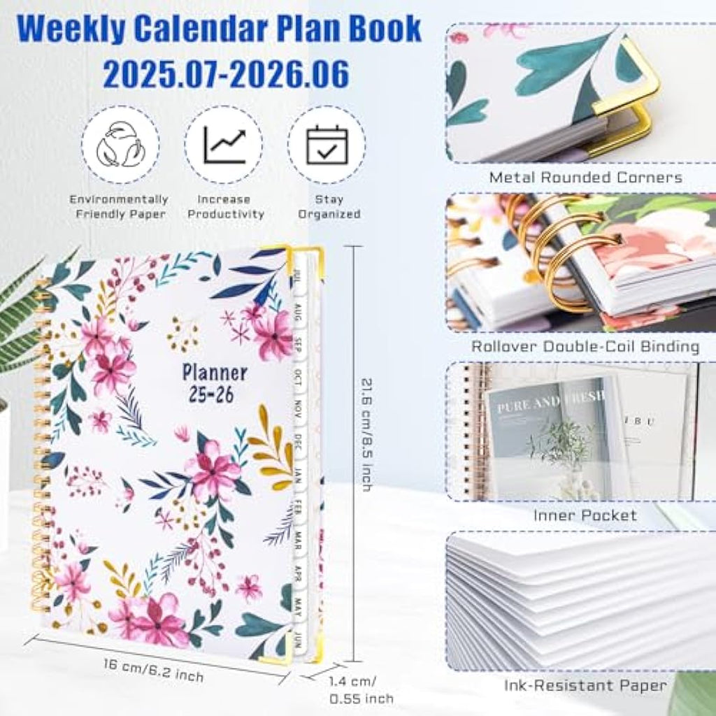 BLESWIN 2025-2026 Academic Diary | A5 Weekly Planner Spiral Bound