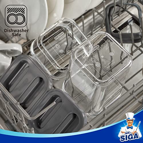 MR.SIGA 6-Piece Airtight Food Storage Container Set | BPA Free Stackable