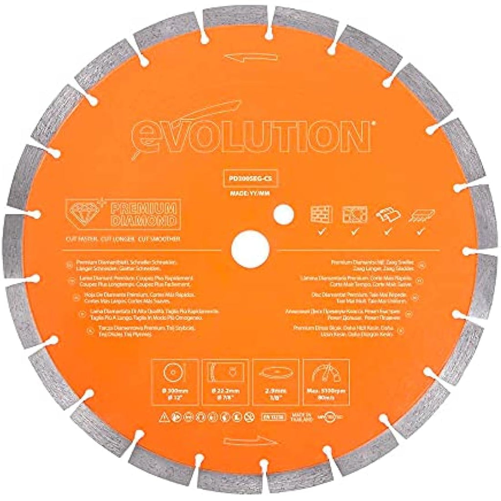 Evolution PD300SEG-CS 300mm Diamond Blade for Concrete and Steel