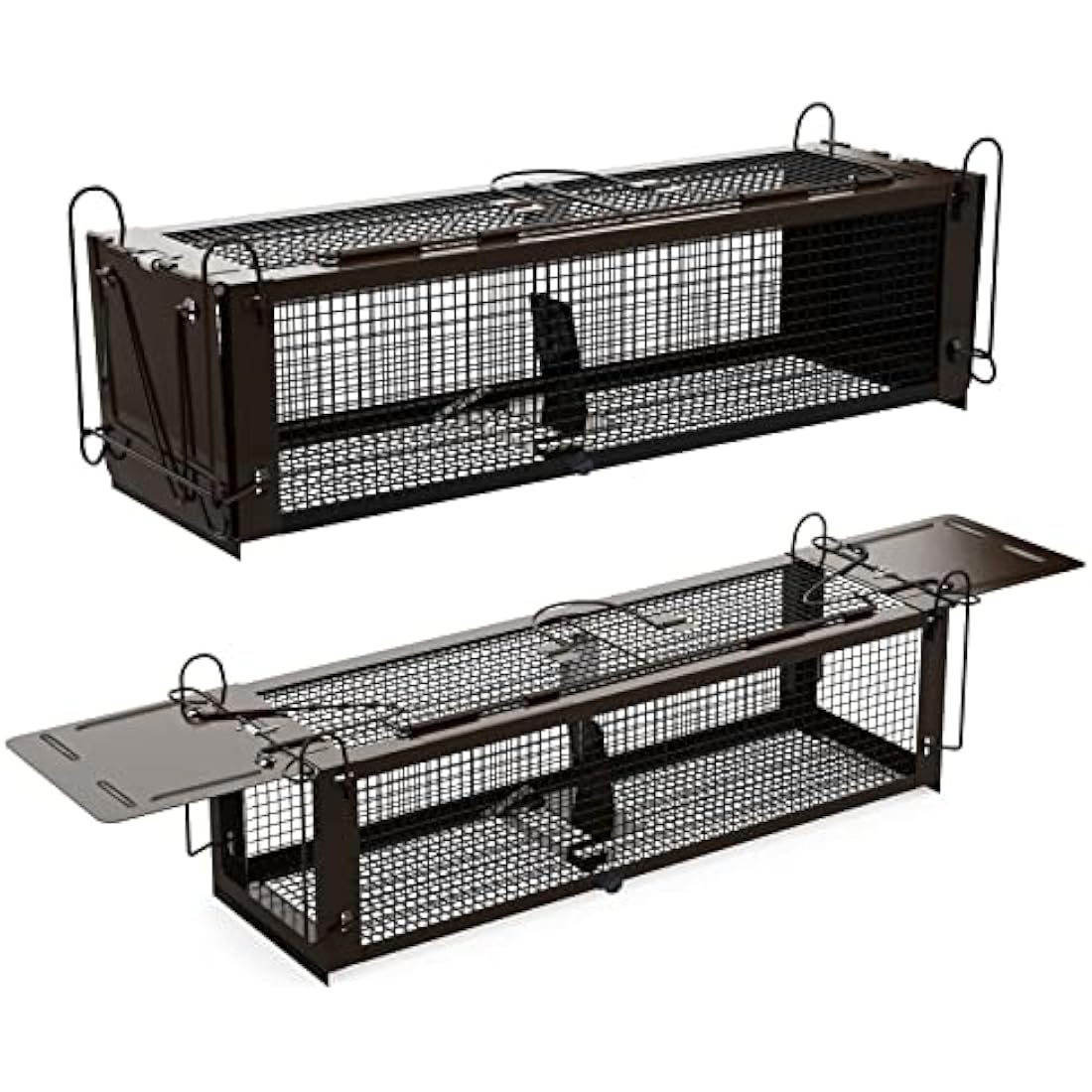 RatzFatz Humane Rat Trap – 2 Pack Two-Door Live Cage for Rodents