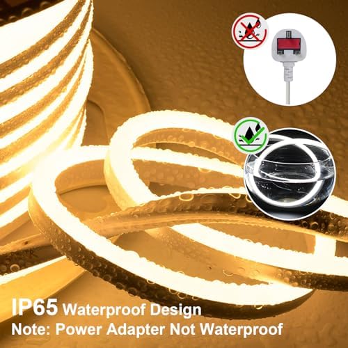 SUCIKORIO 5m Neon LED Strip Light – 4000K Waterproof IP65 Rope Light
