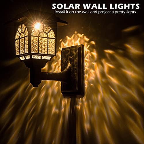 LeiDrail Solar Fence Lights – Waterproof Warm White Outdoor Wall Decor, 4 Pack