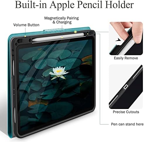 AUAUA iPad Pro 12.9 Case (6th-3rd Gen) | Vegan Leather Cover with Pencil Holder