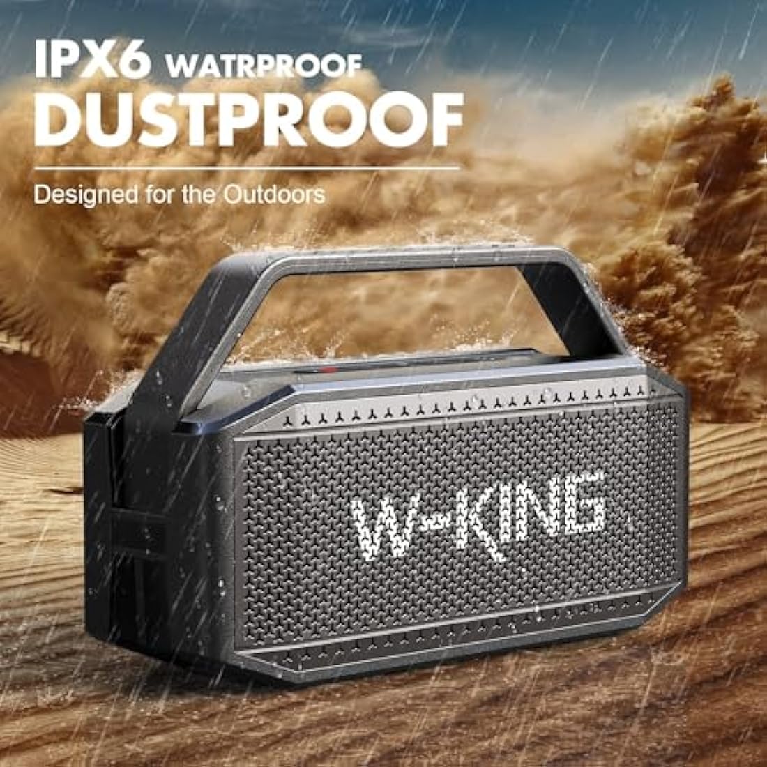 W-KING 100W Portable Bluetooth Speaker – IPX6 Waterproof Outdoor Boombox