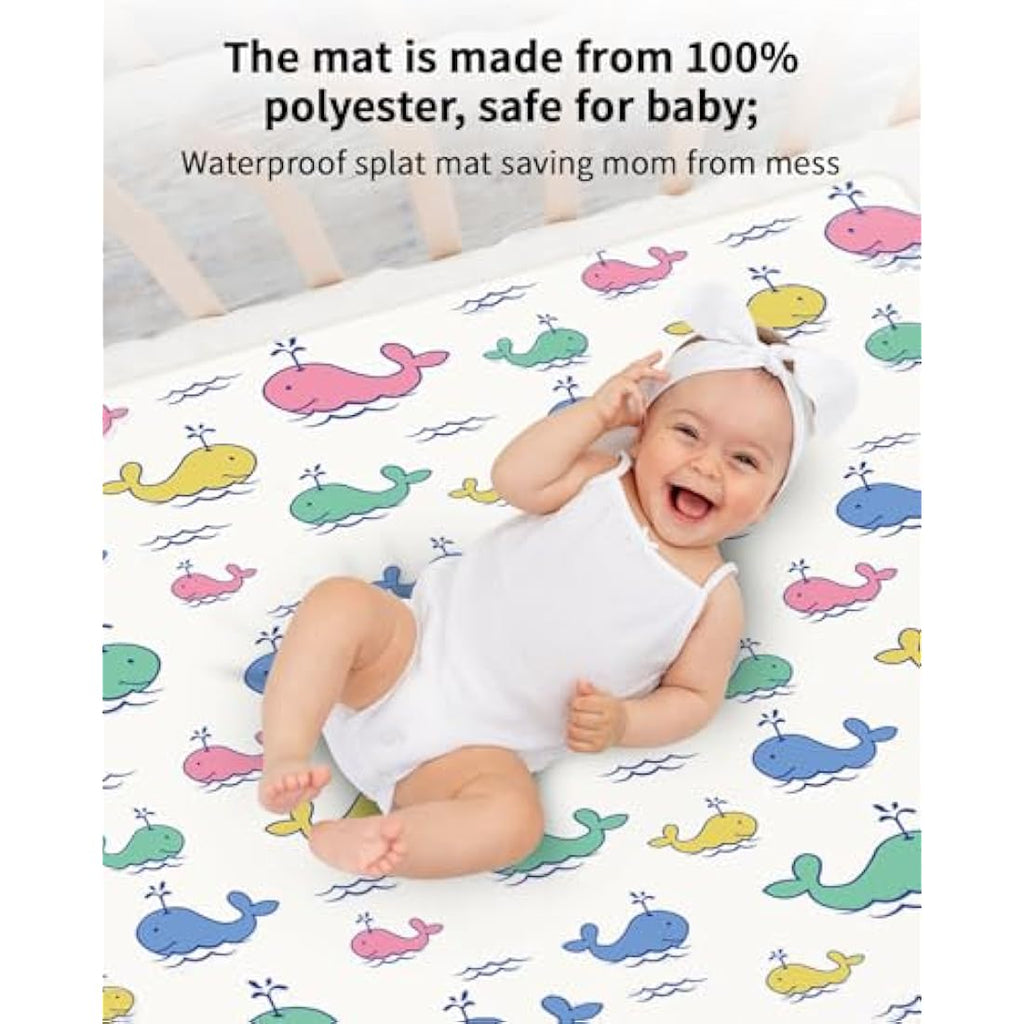 High Chair Splat Mat – 51" Waterproof Non-Slip Baby Mess Mat